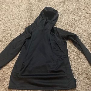 black womens hoodie with fur hood and soft inside